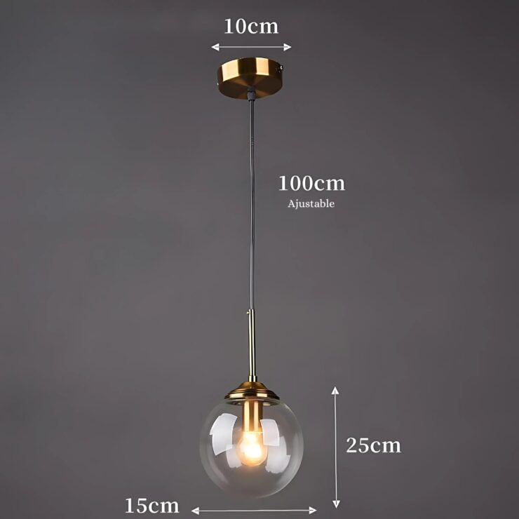 Lustre bureau en forme de grosse ampoule