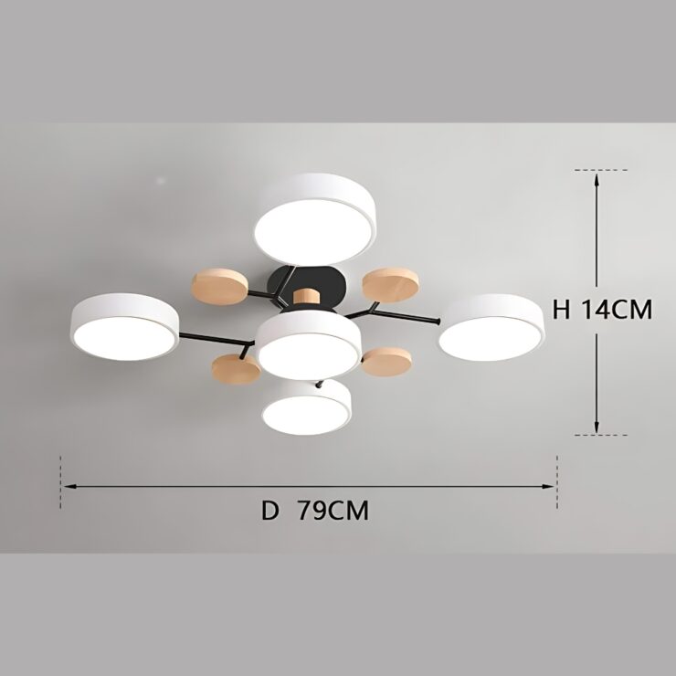 Lustre plafonnier au design moderne style scandinave