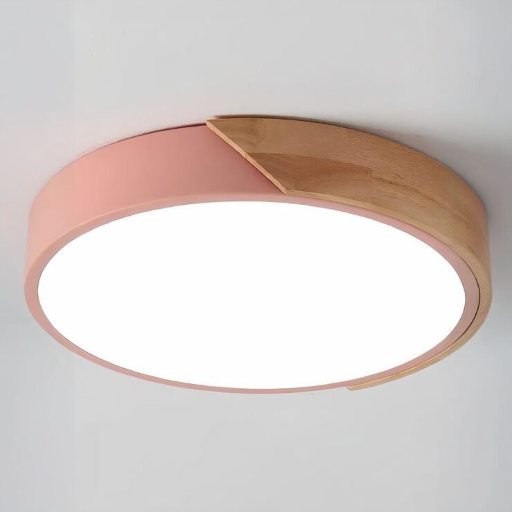 Lustre plafonnier rond au style nordique