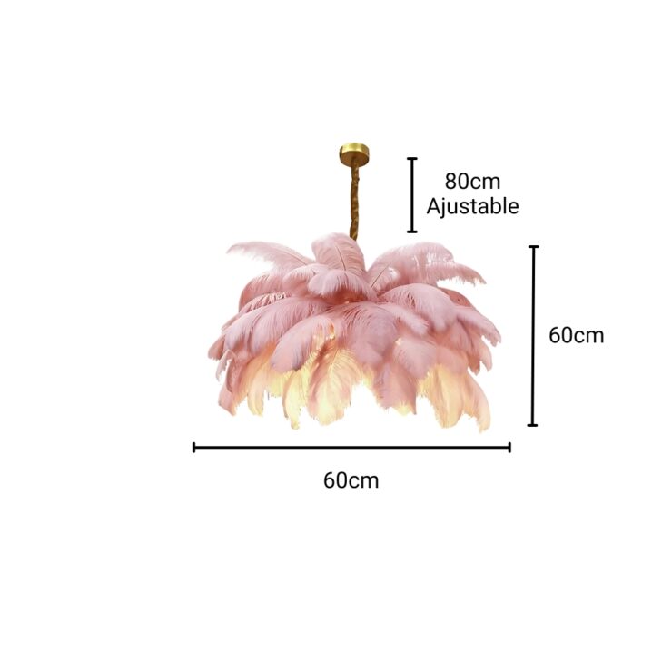 Lustre chambre cocooning à plumes