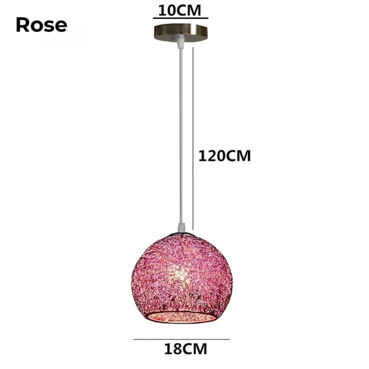 Lustre coloré chambre d'ado en fil d'aluminium