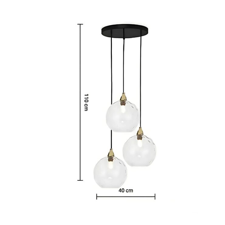 Lustre pendant en verre coloré style art-déco