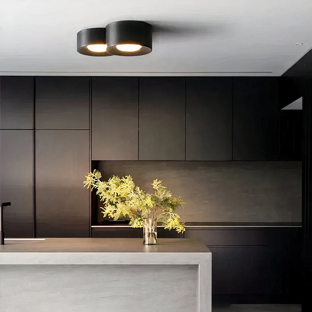 Plafonnier LED cylindrique en saillie design minimaliste contemporain – Image 4