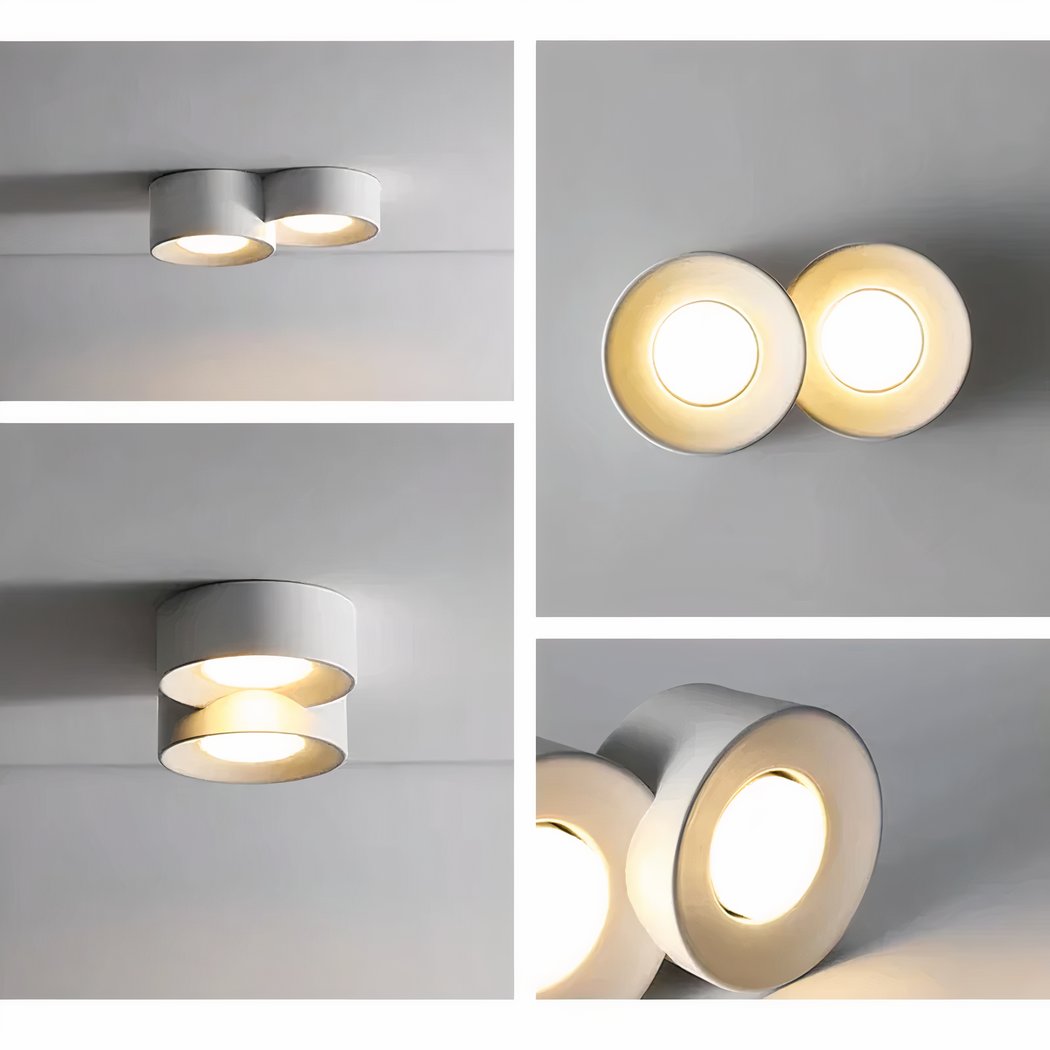 Plafonnier LED cylindrique en saillie design minimaliste contemporain – Image 5