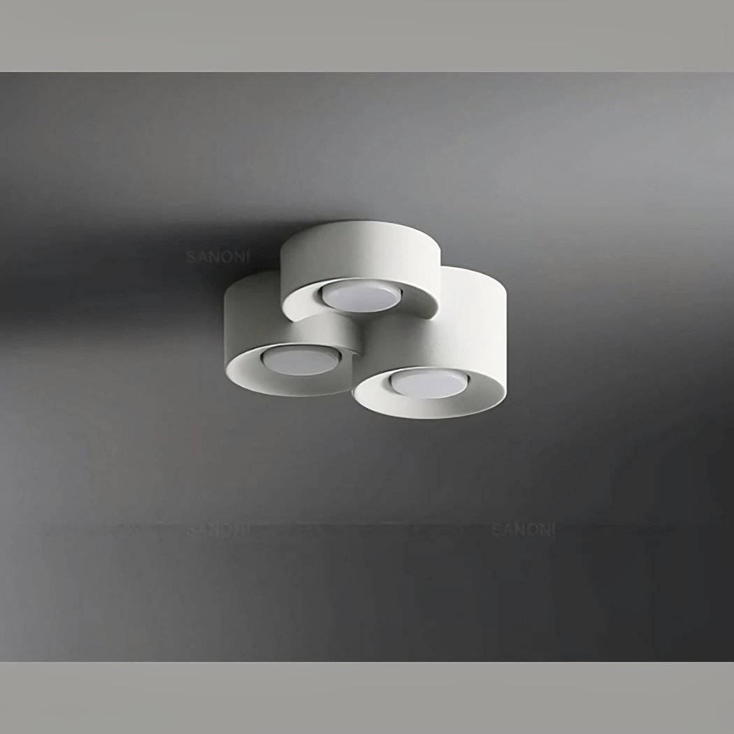 Plafonnier LED cylindrique en saillie design minimaliste contemporain – Image 9
