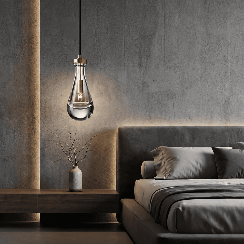 Suspension cristal goutte d'eau luminaire haut de gamme