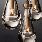 Suspension cristal goutte d'eau luminaire haut de gamme